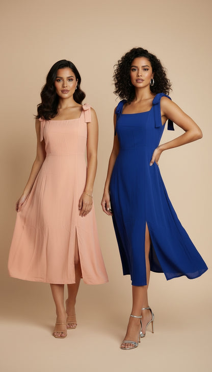 Vestido Elegante con nido de abeja /ANV08