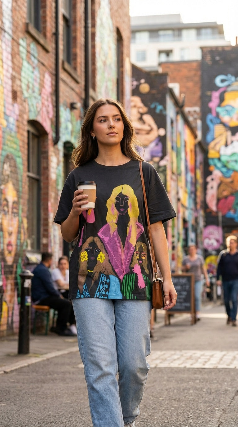 Camiseta gráfica oversized / ANB26023