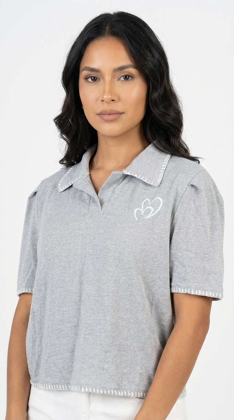 Polo gris casual / L39A