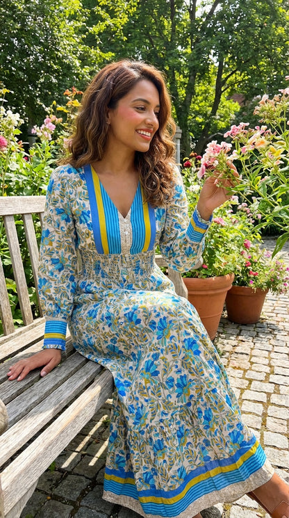 Vestido Floral Azul / ANU15
