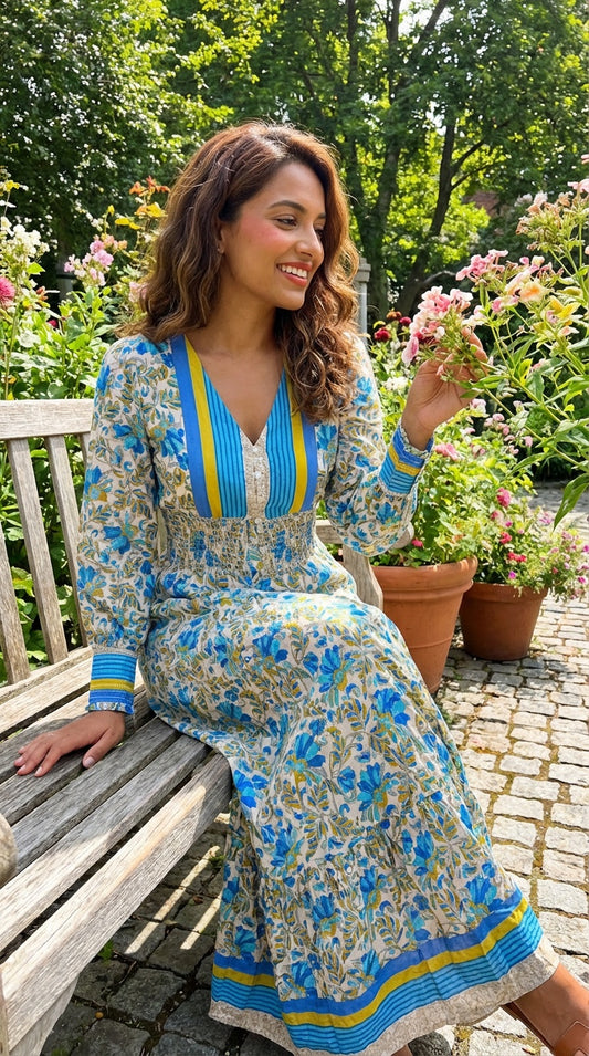 Vestido Floral Azul / ANU15