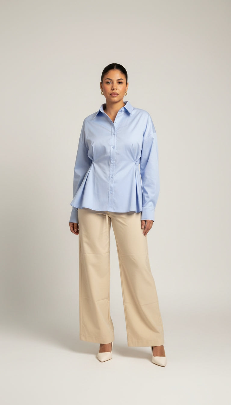 Blusa azul clásica / ANB26013