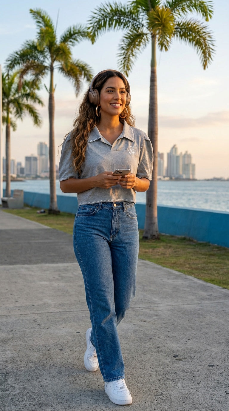 Polo gris casual / L39A