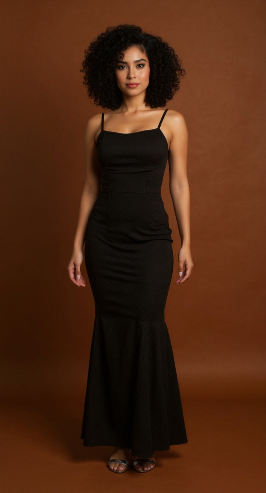 Vestido Largo Negro Clásico / SH76