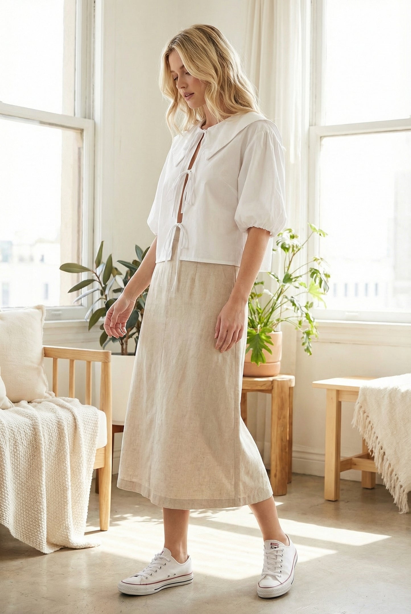 Blusa romántica blanca / ANB26015