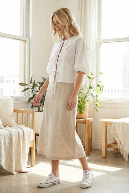 Blusa romántica blanca / ANB26015