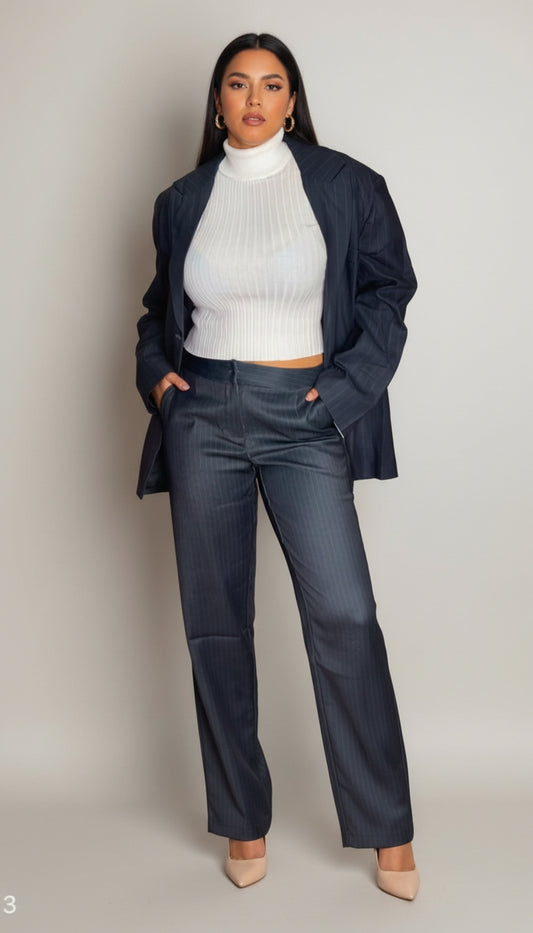 Blusa blanca cuello alto / ANB31