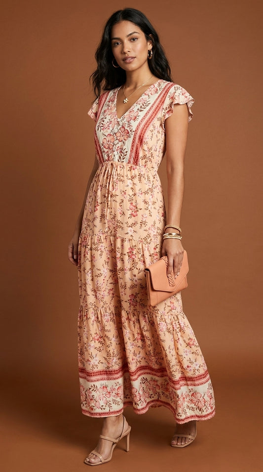 Vestido Midi Estampado / ANU54