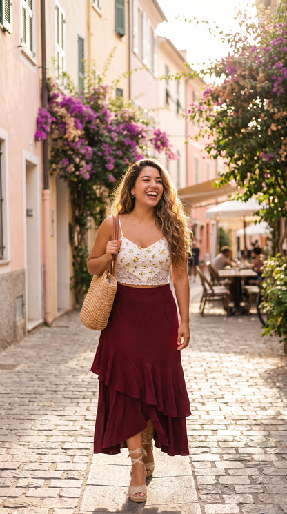 Outfits Blanco y Vino / CAS130