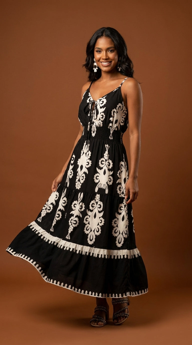 Vestido Negro Casual / SH112