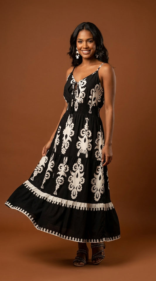 Vestido Negro Casual / SH112