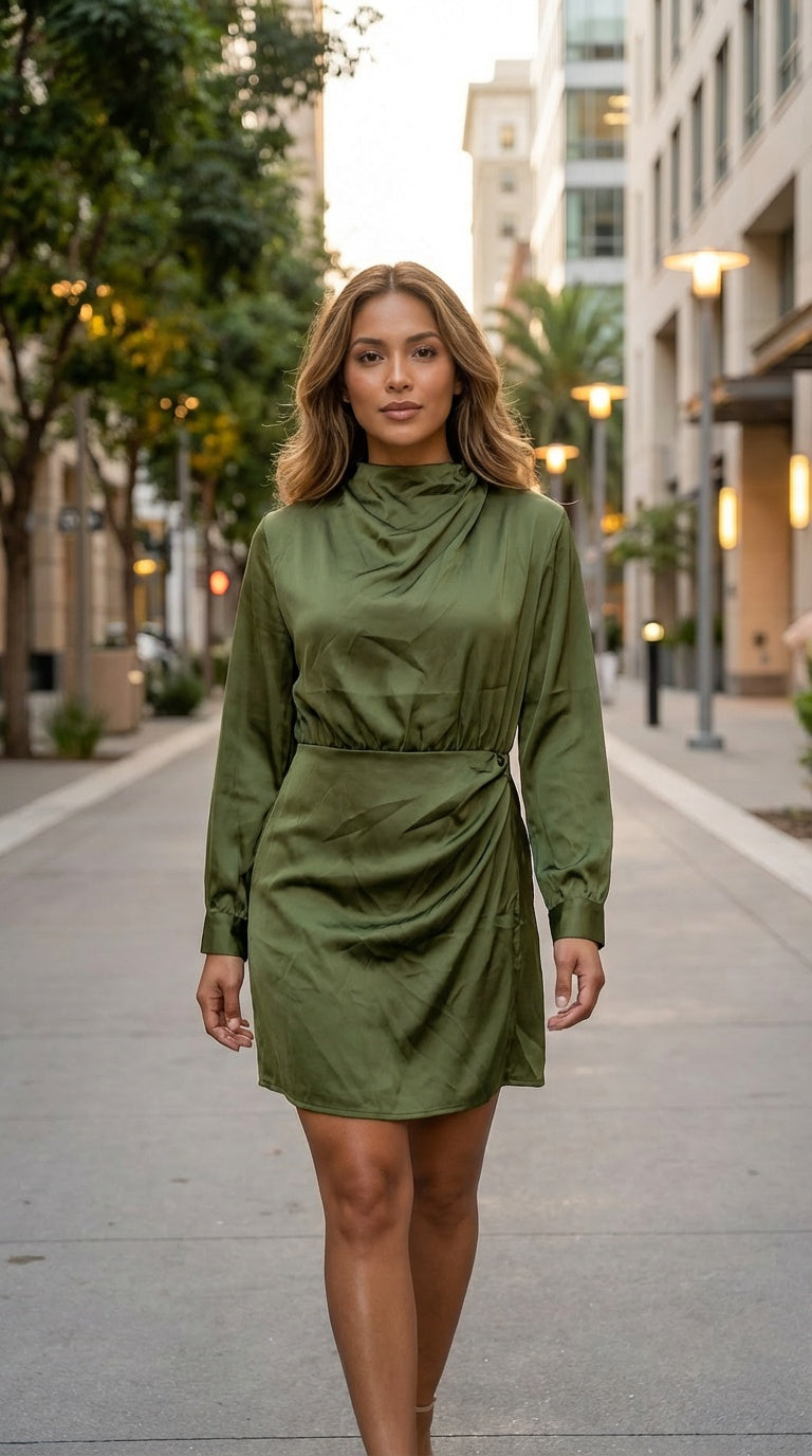 Vestido Verde Militar / ANU12