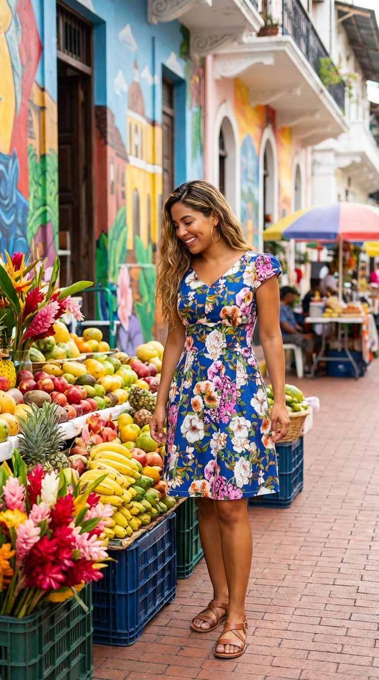 Vestido colorido / L50A