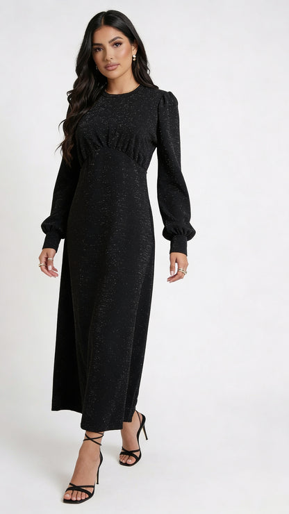 Vestido Negro Largo Clásico / NOB21
