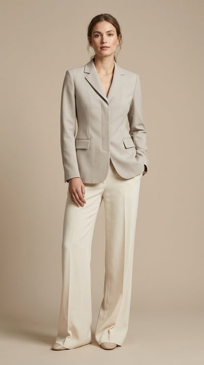 Blazer Gris Claro Elegante / ANBL2653