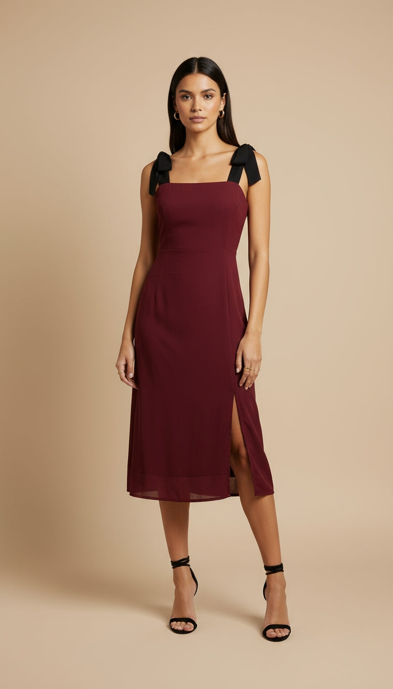 Vestido Elegante con nido de abeja /ANV08