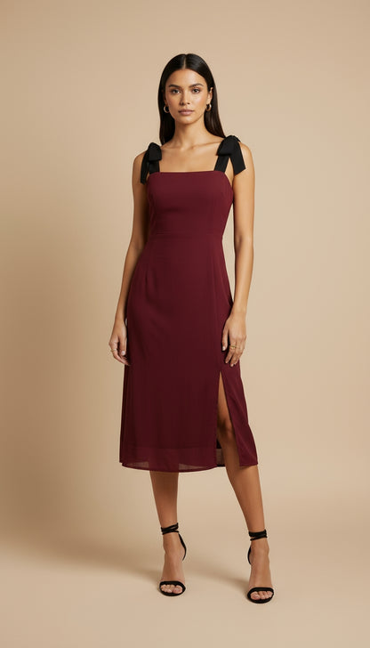 Vestido Elegante con nido de abeja /ANV08