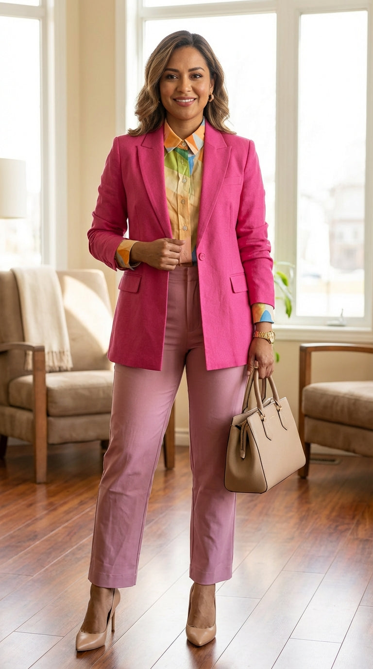 Outfit Oficina Rosa Power / OUT23