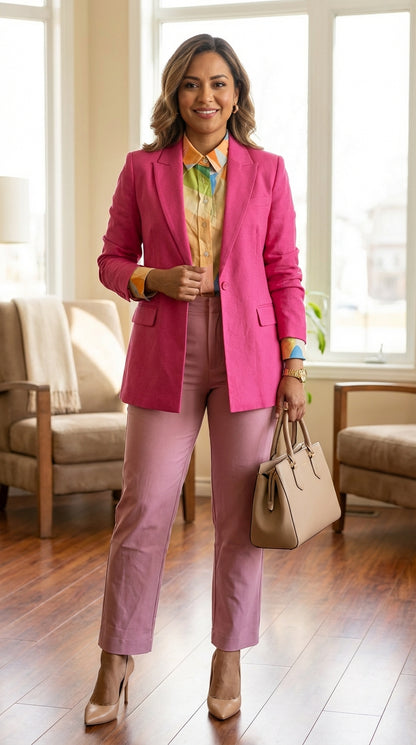 Outfit Oficina Rosa Power / OUT23