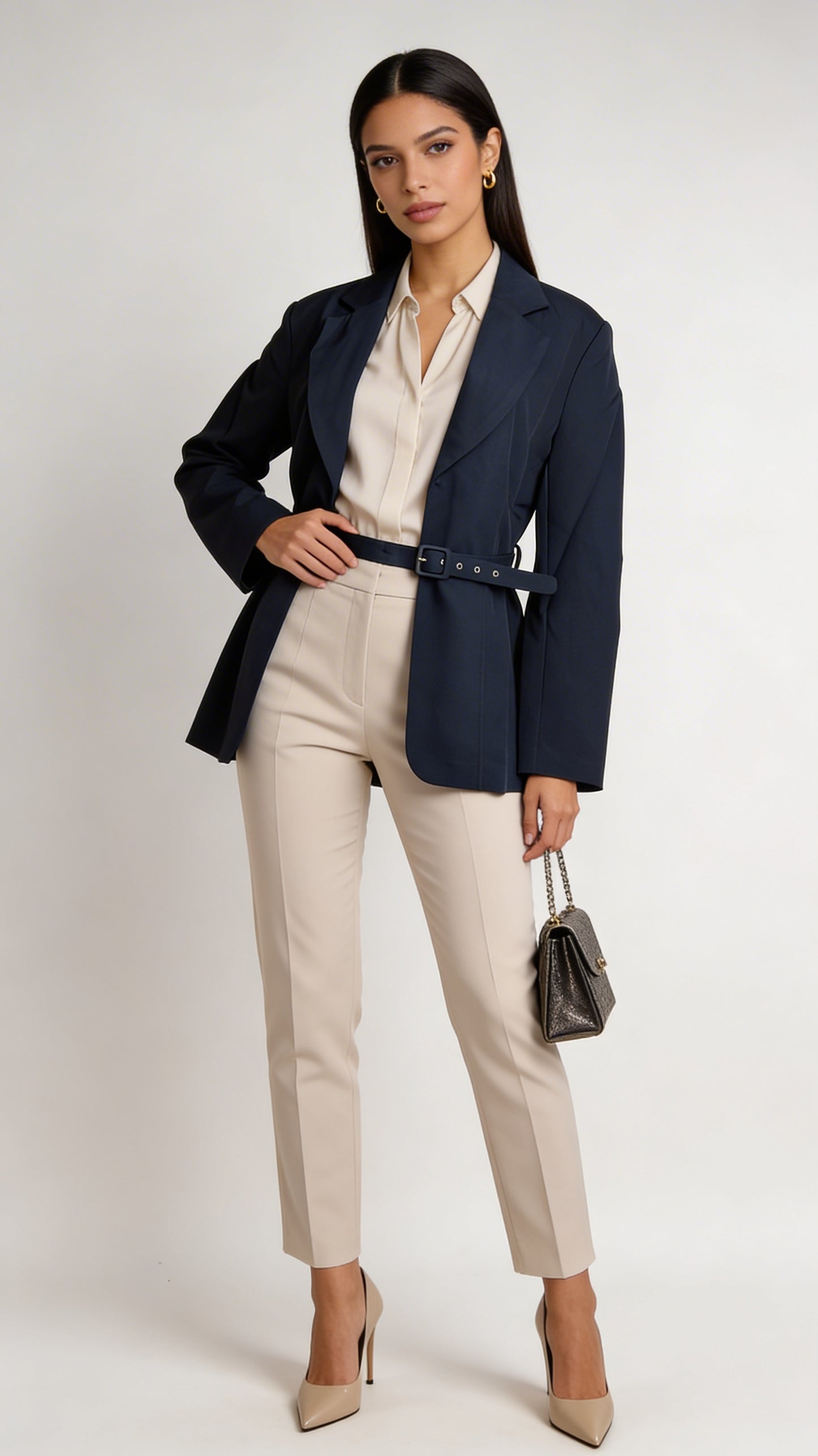 Blazer Azul Marino Elegante / ANBL2622
