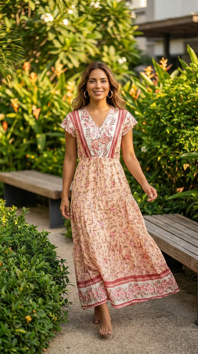 Vestido Midi Estampado / ANU54