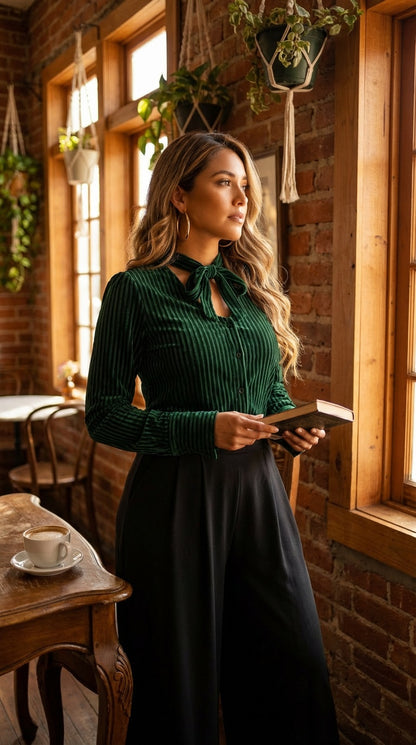 Blusa elegante manga larga / ANB27