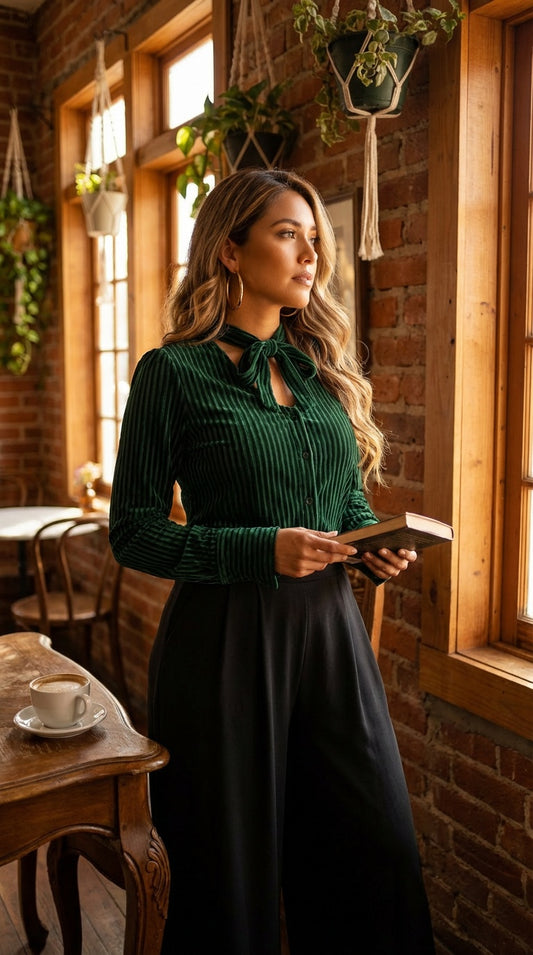 Blusa elegante manga larga / ANB27