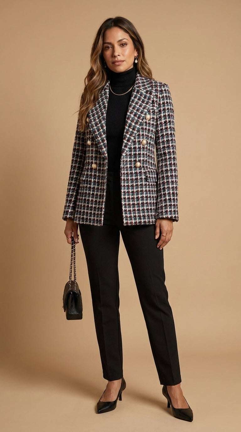 Blazer Cuadros Elegante Ejecutivo / ANBL2657