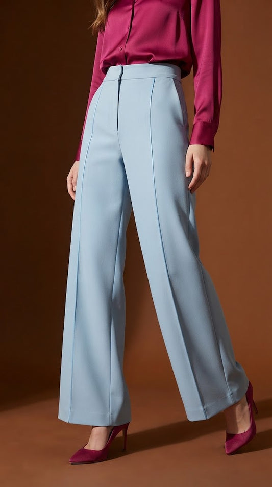 Pantalón palazzo celeste / ANE1001-12