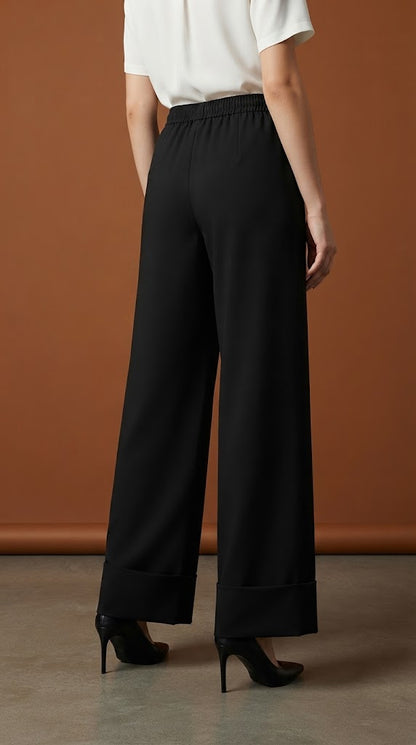 Pantalón palazzo negro / ANE1001-13
